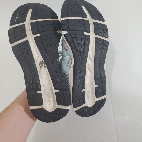 ASICS Womens Sneakers SZ 8.5 GEL-Contend 5 Gray Green Ampli Foam Run Rubber Sole - Picture 3 of 11